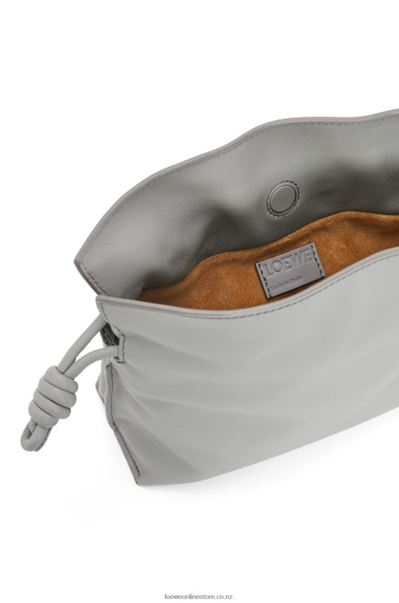 Loewe Women Mini Flamenco clutch in nappa calfskin Pearl Grey LH60R328