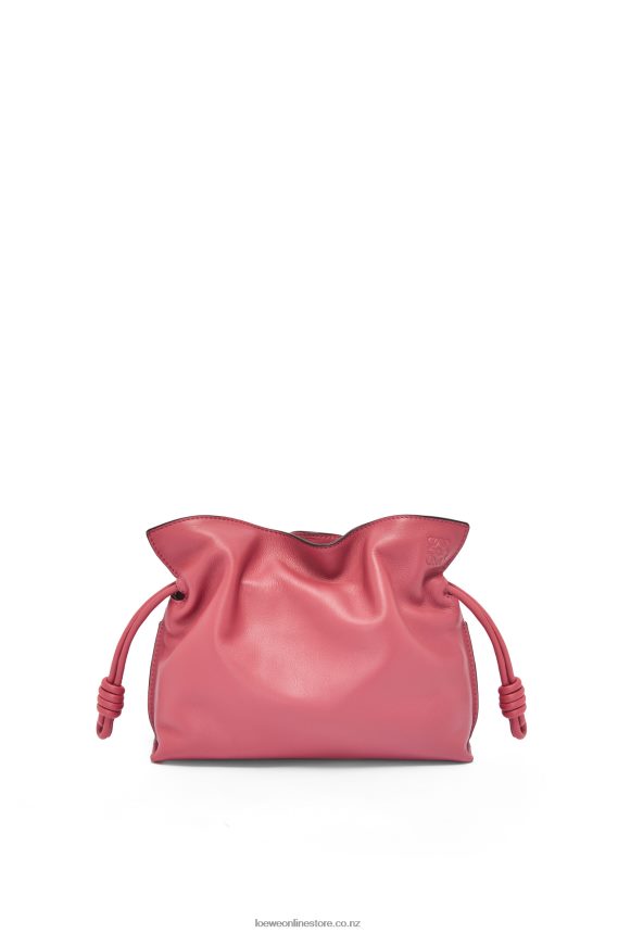 Loewe Women Mini Flamenco clutch in nappa calfskin Plumrose LH60R272