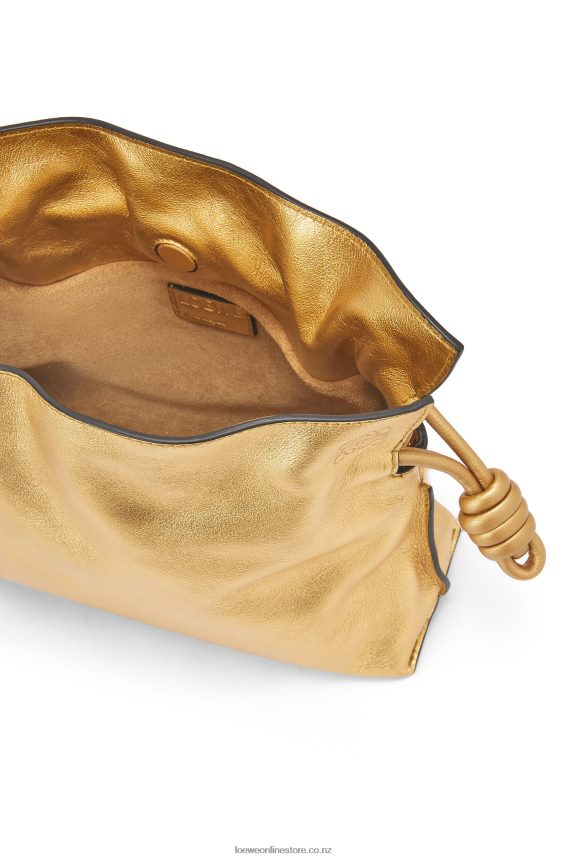 Loewe Women Mini Flamenco clutch in nappa calfskin with chain Gold LH60R333