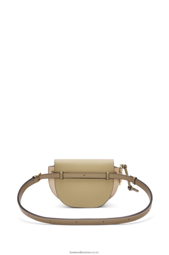 Loewe Women Mini Gate Dual bag in soft calfskin Clay Green/Dusty Beige LH60R240
