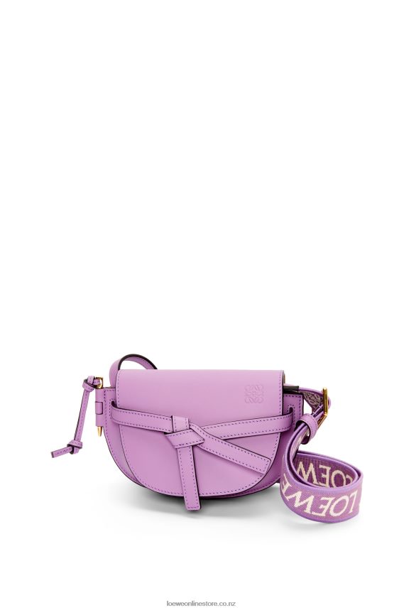 Loewe Women Mini Gate Dual bag in soft calfskin and jacquard Guimauve LH60R196