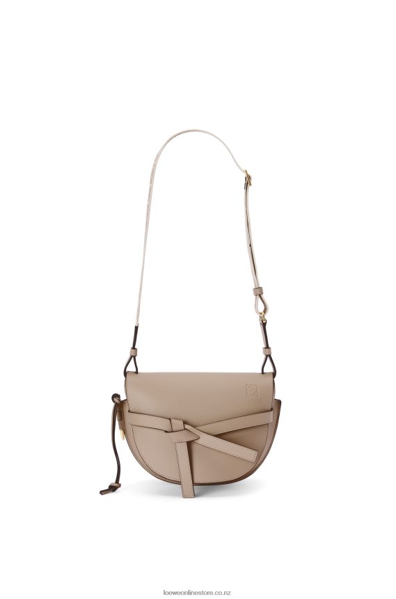 Loewe Women Small Gate bag in soft calfskin and jacquard Sand LH60R255