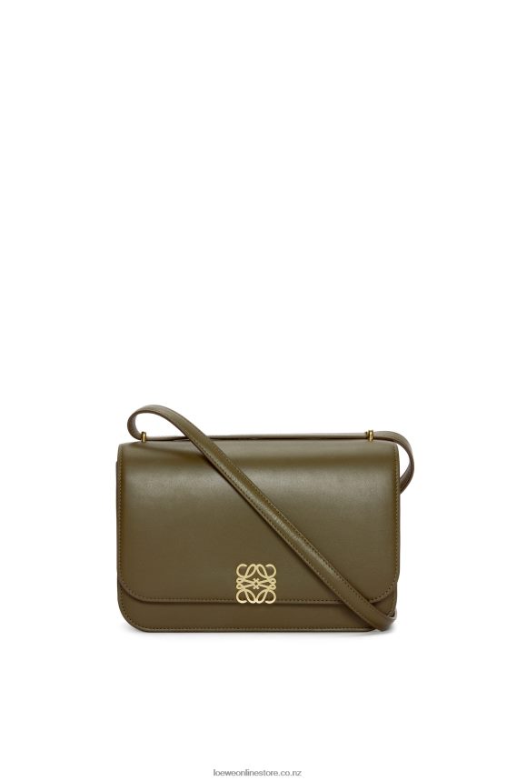 Loewe Women Goya bag in silk calfskin Dark Khaki Green LH60R374