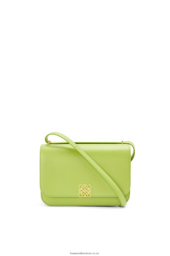 Loewe Women Goya bag in silk calfskin Green Bean LH60R509