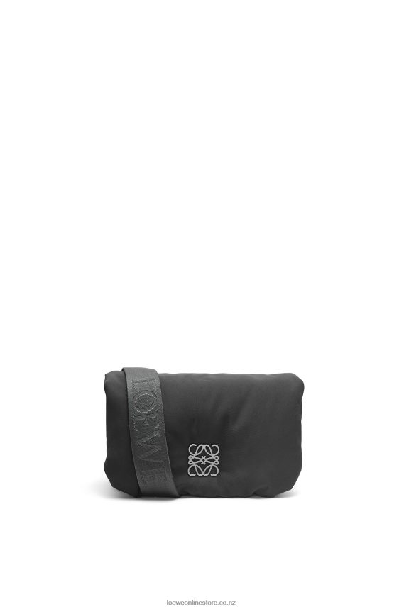 Loewe Women Mini Puffer Goya bag in nylon Black LH60R311