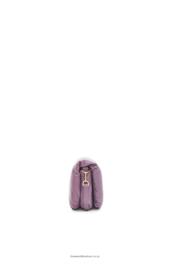 Loewe Women Mini Puffer Goya bag in shiny nappa lambskin Lavander LH60R322
