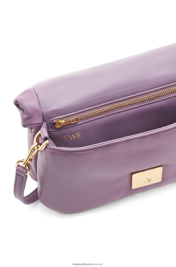 Loewe Women Mini Puffer Goya bag in shiny nappa lambskin Lavander LH60R322