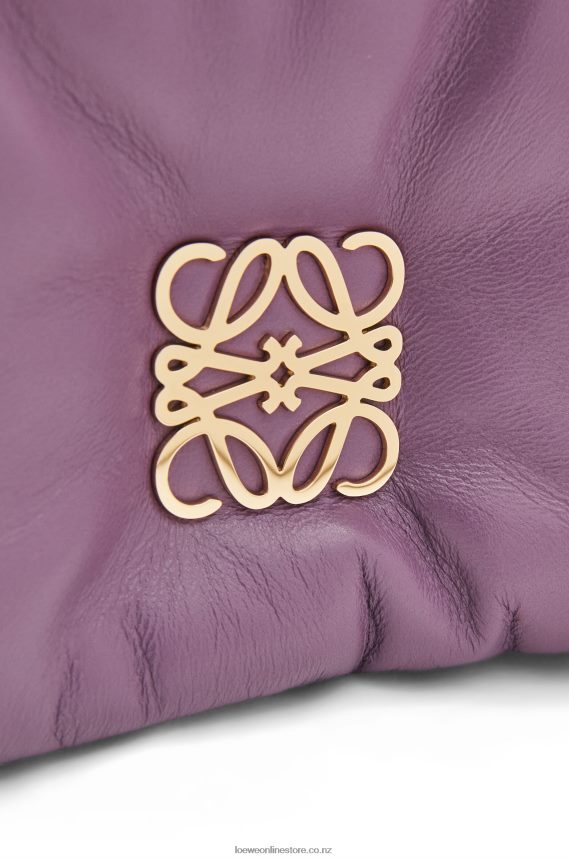 Loewe Women Mini Puffer Goya bag in shiny nappa lambskin Lavander LH60R322