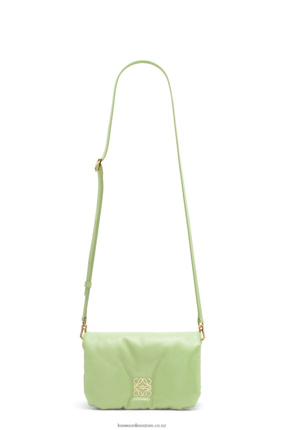 Loewe Women Mini Puffer Goya bag in shiny nappa lambskin Light Pale Green LH60R247
