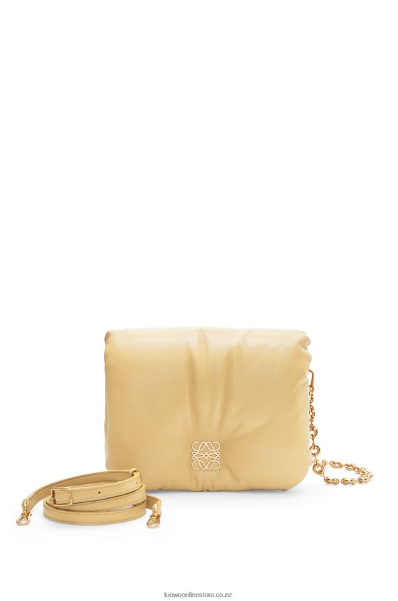Loewe Women Puffer Goya bag in shiny nappa lambskin Butter LH60R380