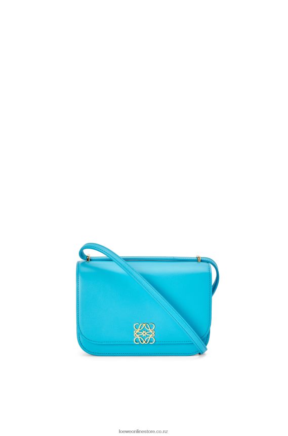 Loewe Women Small Goya bag in silk calfskin Cyan LH60R309