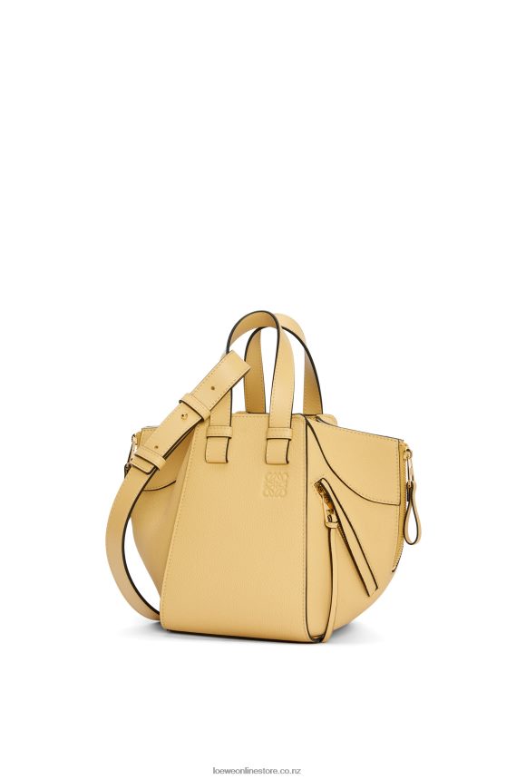 Loewe Women Compact Hammock bag in soft grained calfskin Dark Butter LH60R405