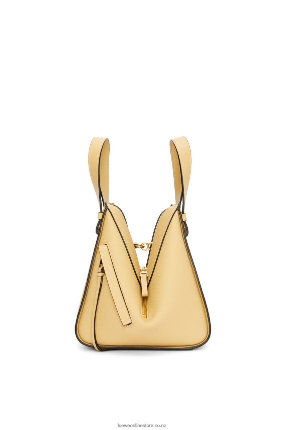 Loewe Women Compact Hammock bag in soft grained calfskin Dark Butter LH60R405