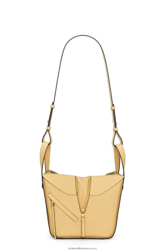 Loewe Women Compact Hammock bag in soft grained calfskin Dark Butter LH60R405