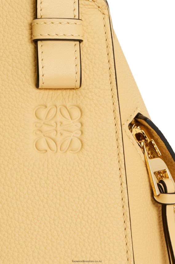 Loewe Women Compact Hammock bag in soft grained calfskin Dark Butter LH60R405