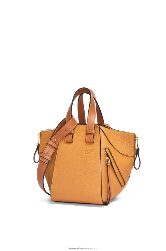 Loewe Women Compact Hammock bag in soft grained calfskin Light Caramel LH60R407