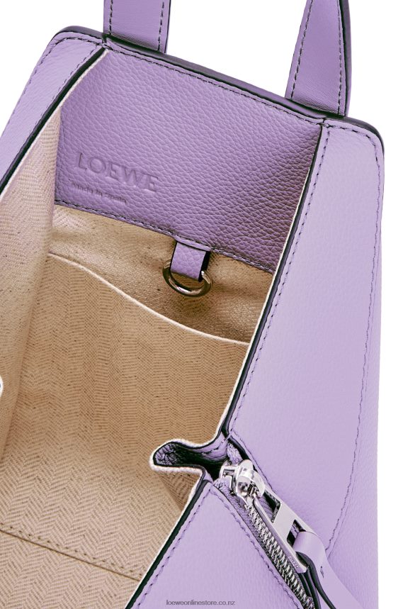 Loewe Women Compact Hammock bag in soft grained calfskin Light Mauve LH60R406