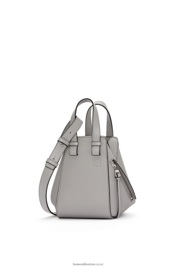 Loewe Women Compact Hammock bag in soft grained calfskin Pearl Grey LH60R342