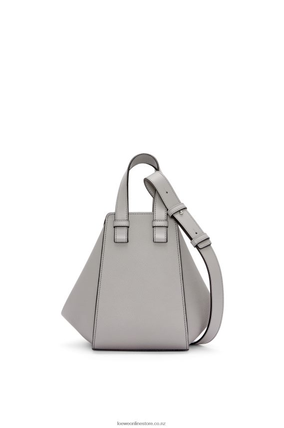 Loewe Women Compact Hammock bag in soft grained calfskin Pearl Grey LH60R342