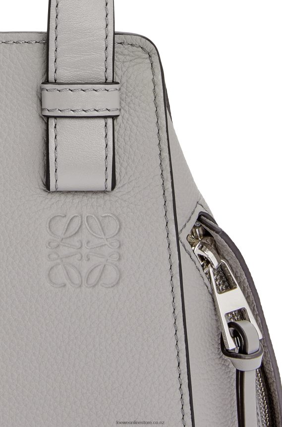 Loewe Women Compact Hammock bag in soft grained calfskin Pearl Grey LH60R342