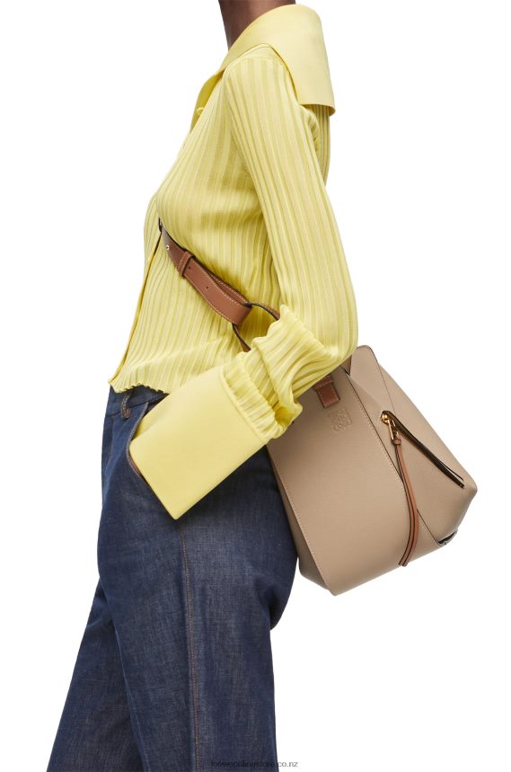 Loewe Women Compact Hammock bag in soft grained calfskin Sand LH60R344