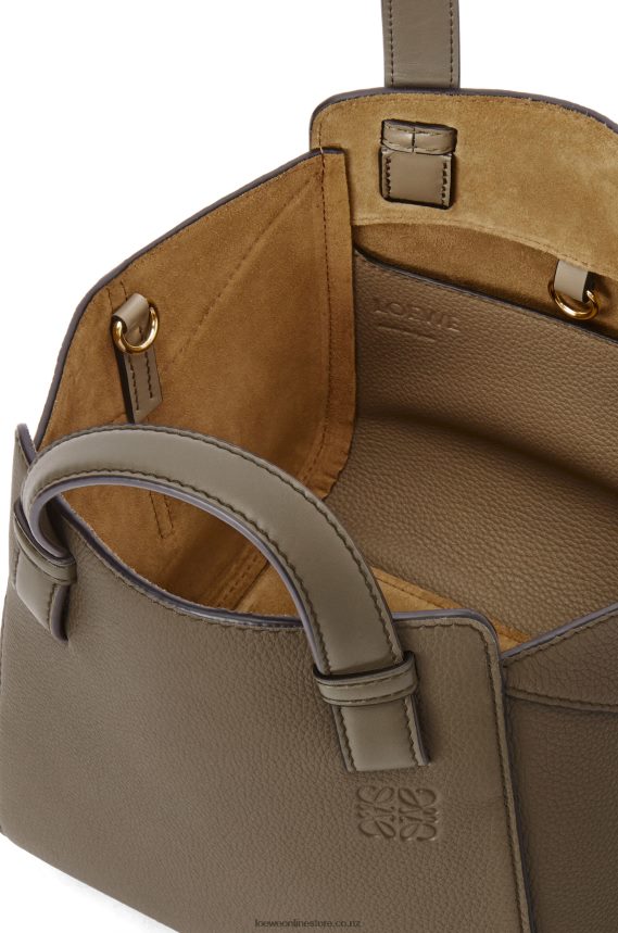 Loewe Women Hammock Nugget bag in soft grained calfskin Laurel Green LH60R500