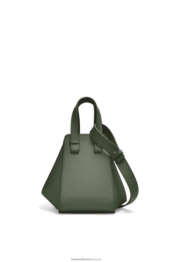 Loewe Women Hammock compact bag in satin calfskin Vintage Khaki LH60R461