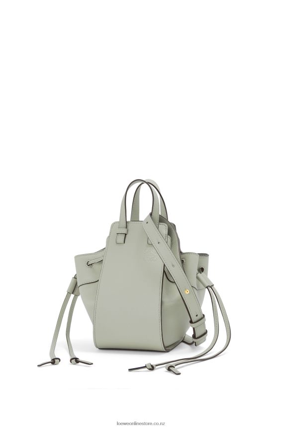 Loewe Women Mini Hammock drawstring in classic calfskin Ash Grey LH60R290