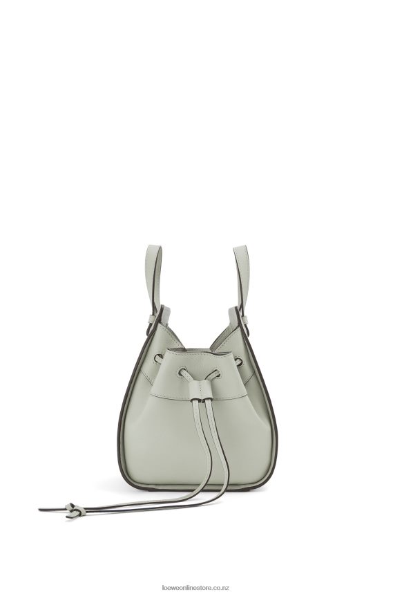 Loewe Women Mini Hammock drawstring in classic calfskin Ash Grey LH60R290