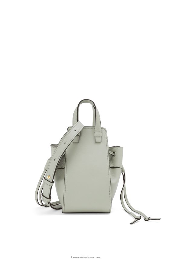 Loewe Women Mini Hammock drawstring in classic calfskin Ash Grey LH60R290