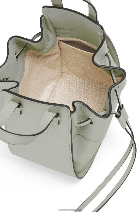 Loewe Women Mini Hammock drawstring in classic calfskin Ash Grey LH60R290