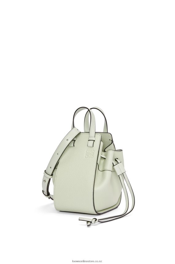 Loewe Women Mini Hammock drawstring in soft grained calfskin Light Celadon LH60R244