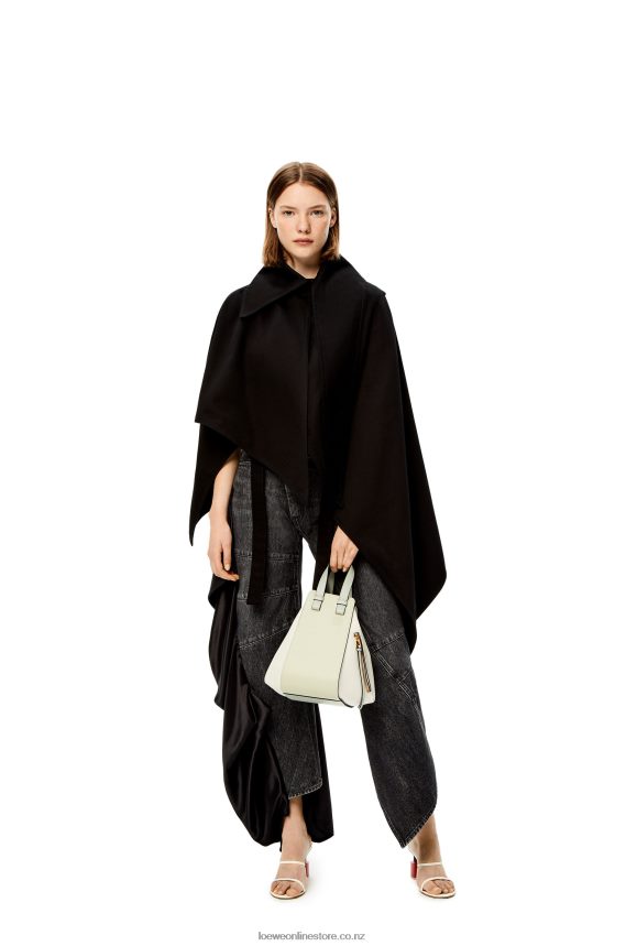 Loewe Women Small Hammock bag in classic calfskin Ash Grey/Marble Green LH60R514