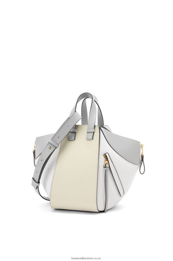 Loewe Women Small Hammock bag in classic calfskin Ash Grey/Marble Green LH60R514