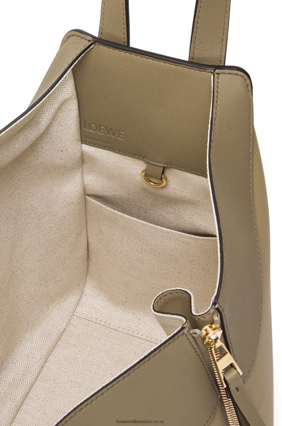 Loewe Women Small Hammock bag in classic calfskin Clay Green/Dusty Beige LH60R440