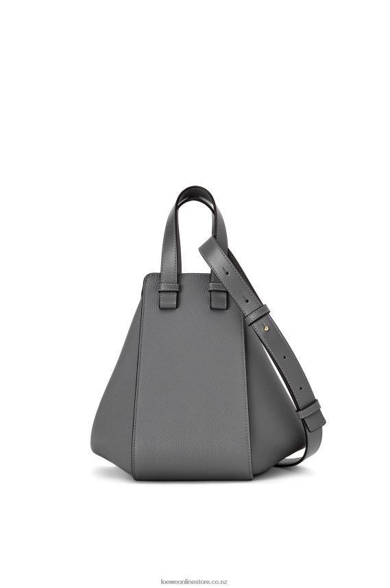 Loewe Women Small Hammock bag in soft grained calfskin Asphalt Grey LH60R502