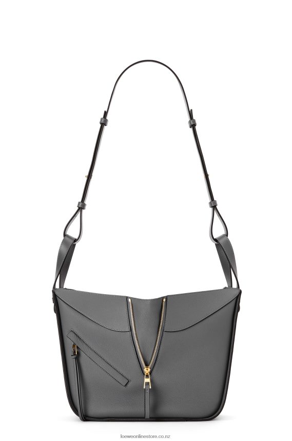 Loewe Women Small Hammock bag in soft grained calfskin Asphalt Grey LH60R502