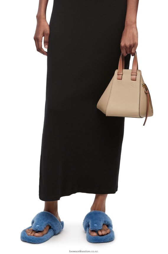 Loewe Women Small Hammock bag in soft grained calfskin Sand LH60R477