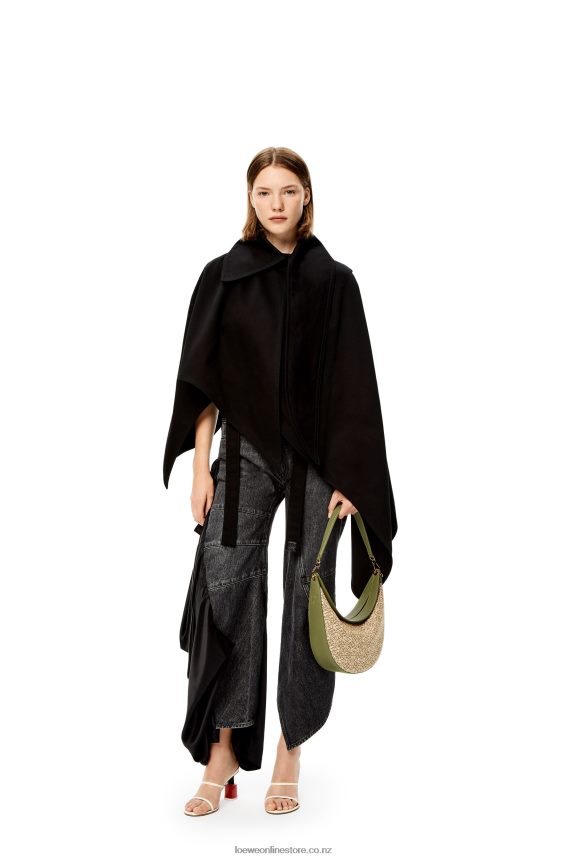 Loewe Women Luna bag in Anagram jacquard and classic calfskin Green/Avocado Green LH60R510