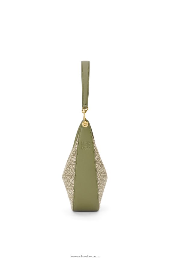 Loewe Women Luna bag in Anagram jacquard and classic calfskin Green/Avocado Green LH60R510