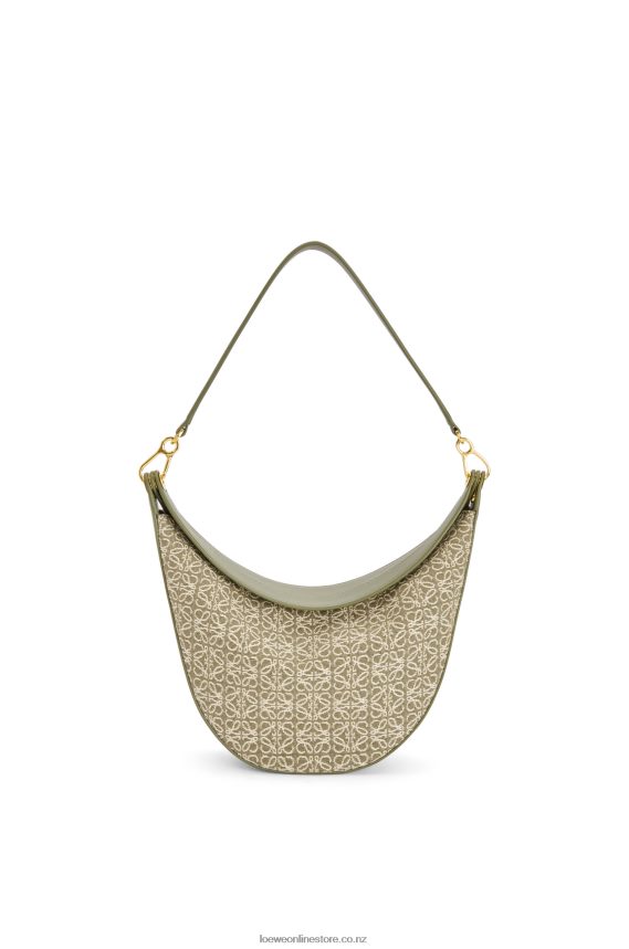 Loewe Women Luna bag in Anagram jacquard and classic calfskin Green/Avocado Green LH60R510