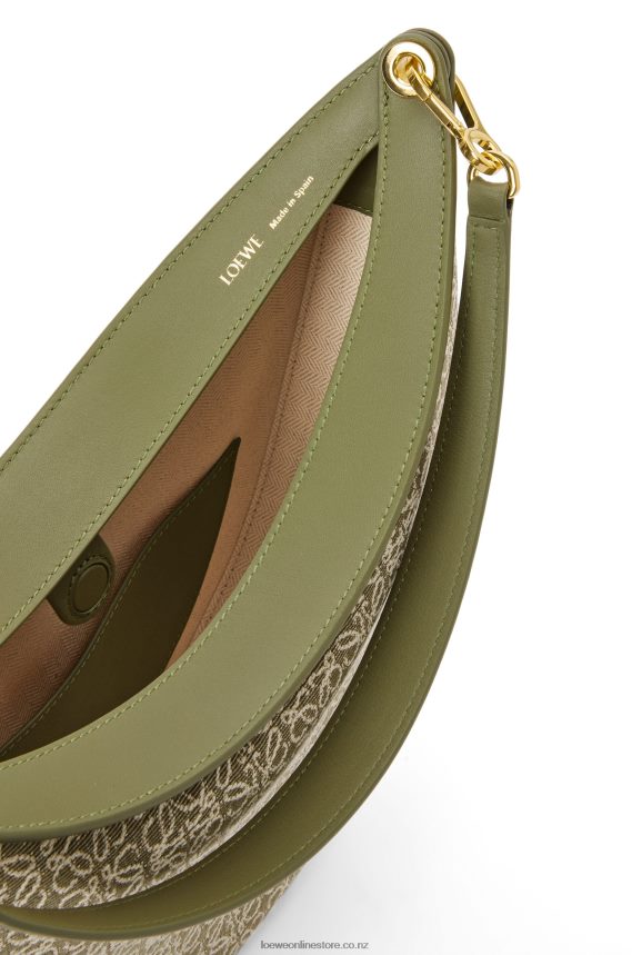 Loewe Women Luna bag in Anagram jacquard and classic calfskin Green/Avocado Green LH60R510