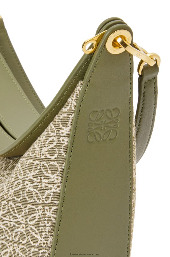 Loewe Women Luna bag in Anagram jacquard and classic calfskin Green/Avocado Green LH60R510