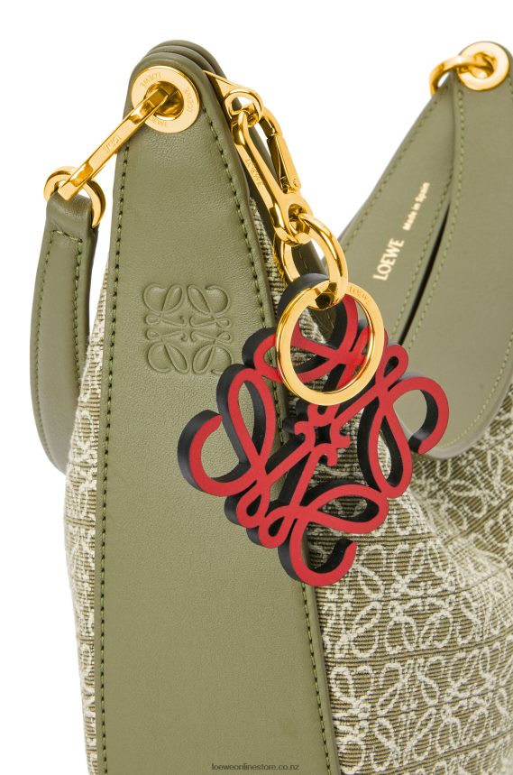 Loewe Women Luna bag in Anagram jacquard and classic calfskin Green/Avocado Green LH60R510