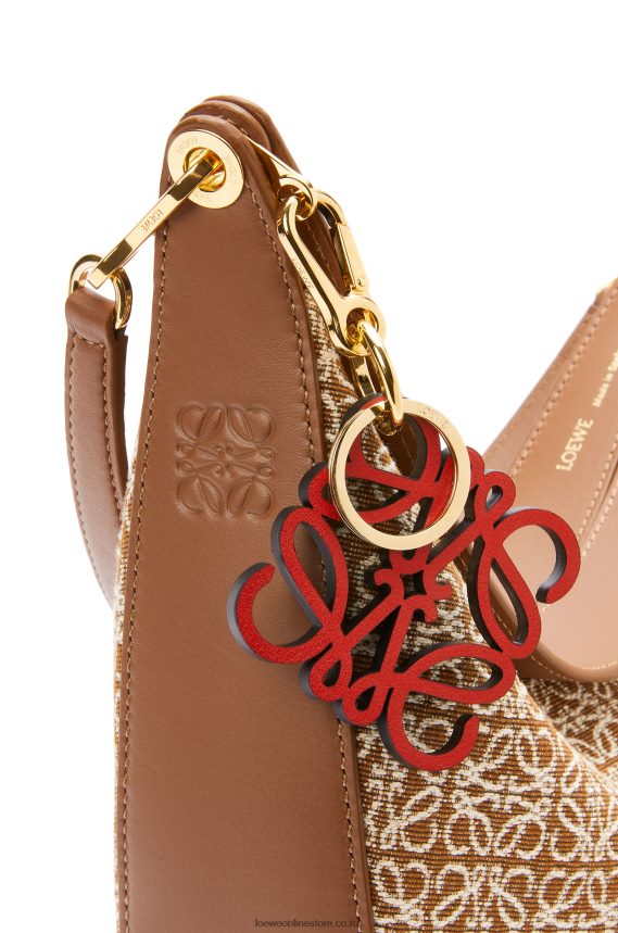 Loewe Women Luna bag in Anagram jacquard and classic calfskin Tan/Pecan LH60R512