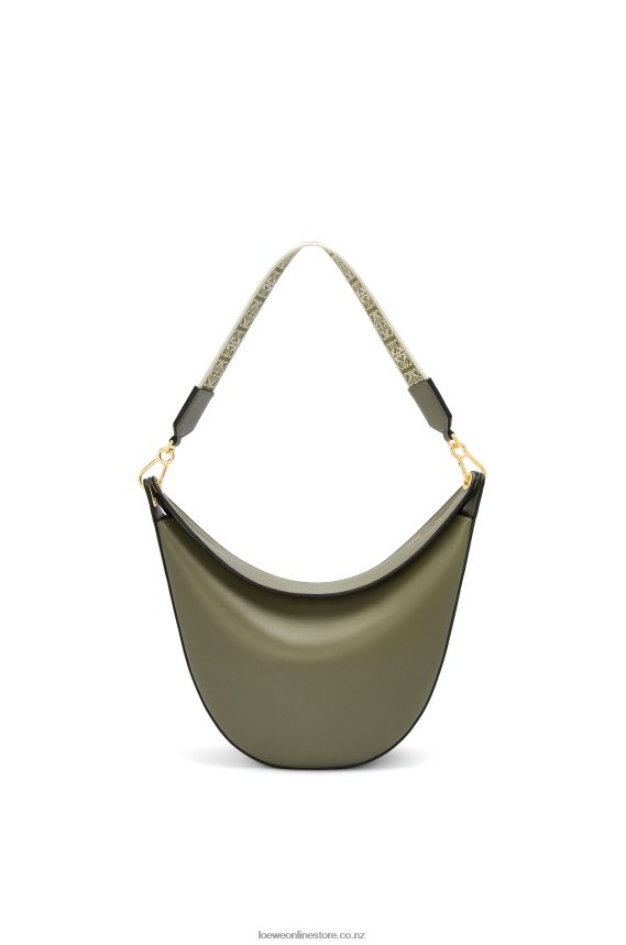 Loewe Women Luna bag in satin calfskin and jacquard Avocado Green LH60R511