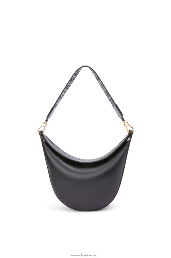 Loewe Women Luna bag in satin calfskin and jacquard Black LH60R521