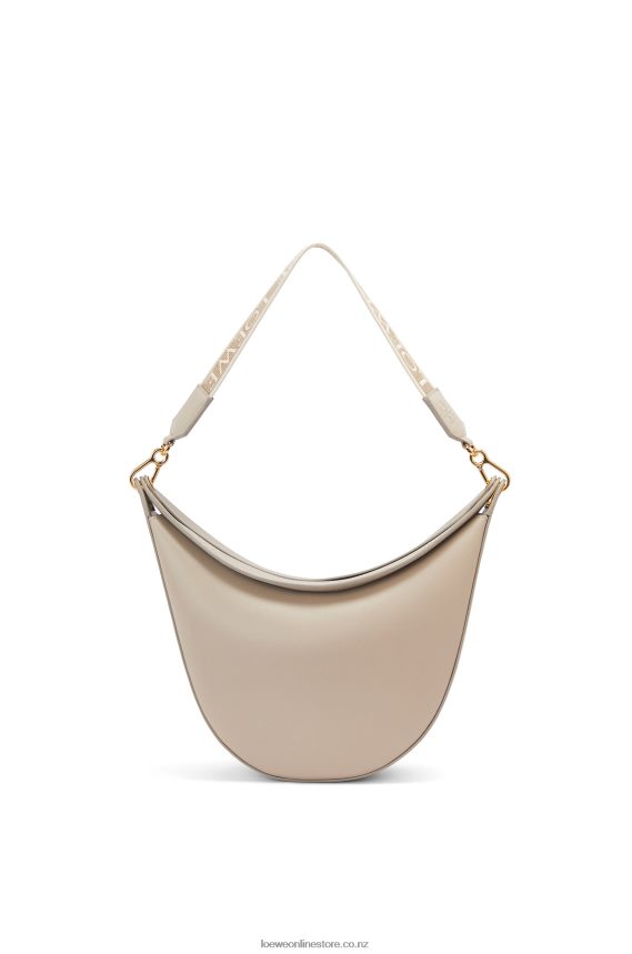 Loewe Women Luna bag in satin calfskin and jacquard Light Oat LH60R522