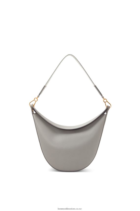 Loewe Women Luna bag in satin calfskin and jacquard Pearl Grey LH60R533