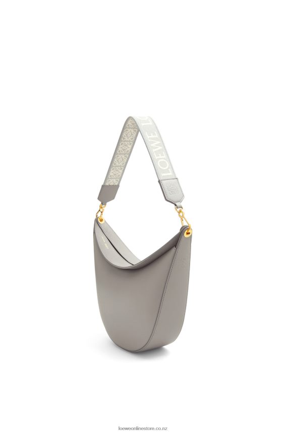 Loewe Women Luna bag in satin calfskin and jacquard Pearl Grey LH60R533